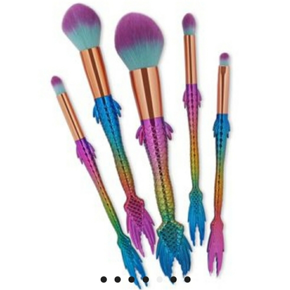 5 pc Unicorn Mermaid Makeup Brush Set - Picture 4 of 4